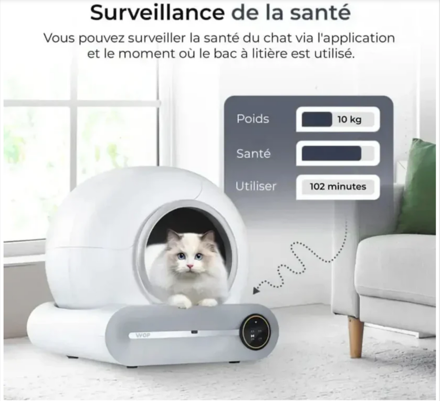 Litière à nettoyage automatique