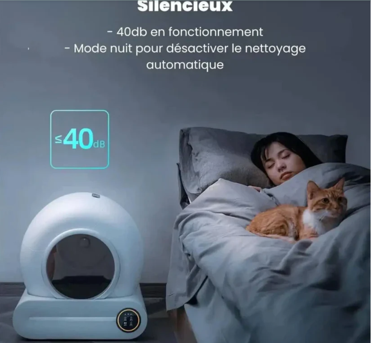 Litière à nettoyage automatique